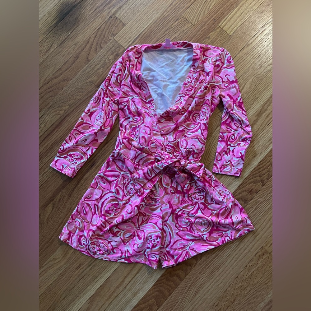 Lilly Pulitzer pink timber with wrap tie